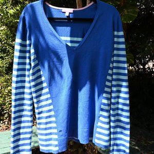 Blue Striped long sleeve Lilly Pulitzer shirt - XL